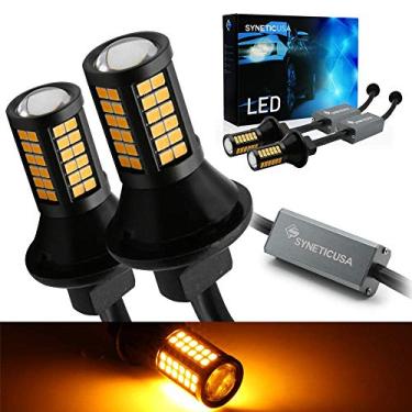 Imagem de Syneticusa 1157 Canbus Ready Amarelo / Âmbar LED Frontal/Traseira Lâmpada de Estacionamento DRL Sem Hiper Flash Tudo em Um com Resistores Embutidos
