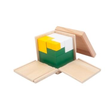 Imagem de YWJLQH Cubo Montessori para Aprendizagem, Blocos de Construção Educacionais para Crianças, 10.5x10.5x10cm