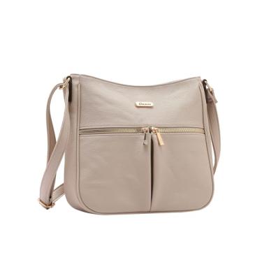 Imagem de Chenson, Bolsa Feminina Transversal Envelope de Lado Chenson Original Cor:Bege