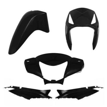 Imagem de Kit Carenagem Moto Honda Biz 125 KS ES 2006 a 2010 4 Peças Cromo Forte