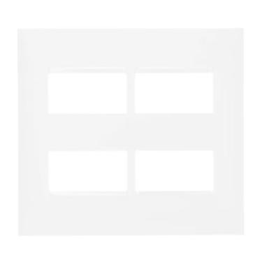 Imagem de Placa 2+2 Postos Separados 4X4 Branca 618514BC