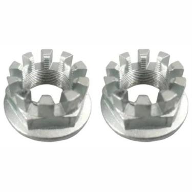 Imagem de Par Porca Castelo Traseira Roda Quadriciclo Honda Fourtrax - DUKER