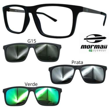 Imagem de Oculos Mormaii 6132 Swap 6 Preto Fosco com 3 Clipons GVP, Preto fosco