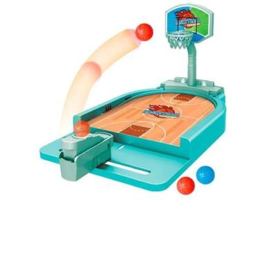 Imagem de Basquete de Mesa Brinquedo Infantil Com Lançador de Bolinhas - Toys