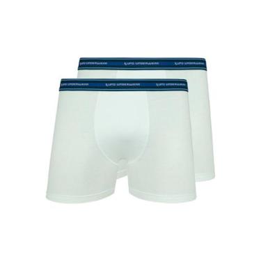 Imagem de Kit com 2 Cuecas Boxer Lupo 523-003, Branco, M
