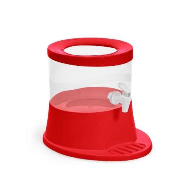 Imagem de Suporte Para Garrafa De Agua Com Torneira Vermelho - Giotto