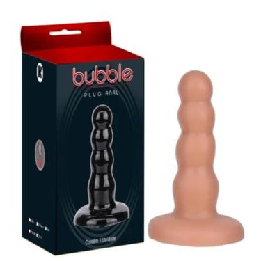 Imagem de Plug Anal Sem Vibro12,5 cm x 3 cm 4 Gomos Suaves Brinquedo Erótico Estimulador Anal Prazer Satisfação [NATURAL]