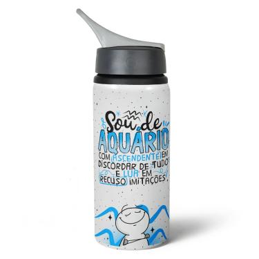 Imagem de Garrafa Squeeze NK Funny Signos - Sou de Aquário - 600ml
