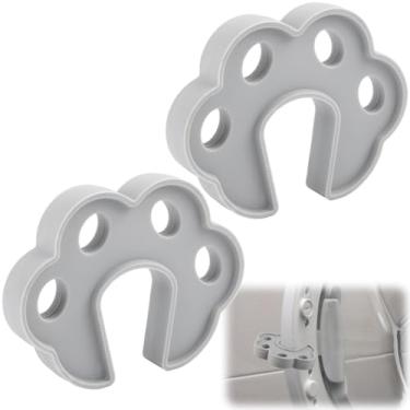 Imagem de Alpinleux Suporte de porta de máquina de lavar cinza, suporte de porta de arruela de carga frontal, acessórios de rolha de porta aberta para máquina de lavar louça, secadora, arruela (pacote com 2)