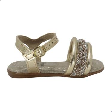 Imagem de Sandália Bebê Molekinha Casual Ouro Coração