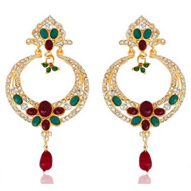 Imagem de Touchstone Brincos de joias de designer indiano Bollywood para mulheres