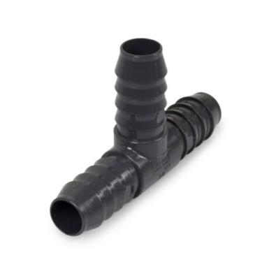 Imagem de Encaixe em T Farpado de PVC - Conexões de Mangueira Farpada SCH 40 (Cinza 3/10.2 cm PVC Tee)