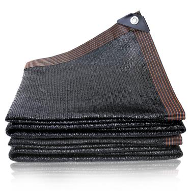 Imagem de WBTLPM Tela De Sombra Preta 40% A 50%, Lona Malha Durável 2,0 X 1,9 M Com Ilhós, Solar Resistente Raios Uv Para Cobertura Plantas, Jardim, Área Externa, Pavilhão, Estufa, Terraço, Galinheiro