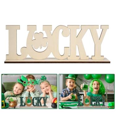 Imagem de Sophena Enfeites De Madeira Da Sorte Para Pintar, Faça Você Mesmo, Placa Mesa Em Branco Com Base, Pacote 3 Peças 18 Cm, Decoração Central Fazenda Irlandesa O Dia São Patrício, Bandeja Camadas