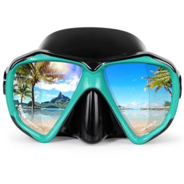 Imagem de EXP VISION Máscara De Mergulho Com Snorkel, Natação Panorâmica Hd, Óculos Antiembaçantes, Vidro Temperado Para Adultos E Jovens Proteção Nasal Mergulho, Snorkeling (Preto Verde)