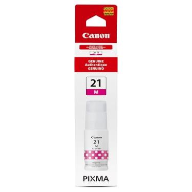 Imagem de Canon Garrafa de tinta magenta genuína GI-21, compatível com impressoras Megatank G1220, G2260, G3260, G1230, G2270, G3270, G4270, G3290 e G4280