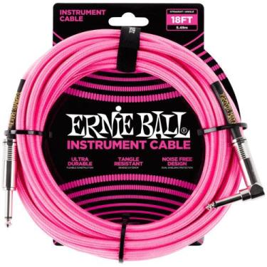 Imagem de Cabo p/ instrumento 20 (5,48 metros) plug reto/l trançado ernie ball, 