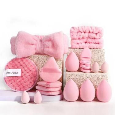 Imagem de Kit De Ferramentas De Maquiagem Rosa, 12 20 Peças, Esponja De Maquiage