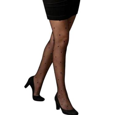 Imagem de Meia-Calça Fio 15 Selene 9920.001 Feminina Poá Poliamida T. P/EG, M, 5