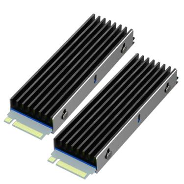 Imagem de GLOTRENDS M.2 Heatsink with M.2 Screws and Thermal Pads for Single/Dual Sided Chip M.2 SSD, PC/PS5/PS5 Slim Installation (2 Packs)