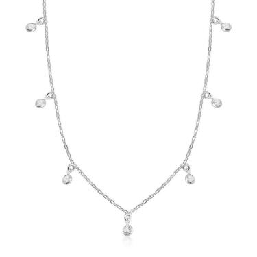 Imagem de Colar Pingentes Pontos De Luz Prata 925