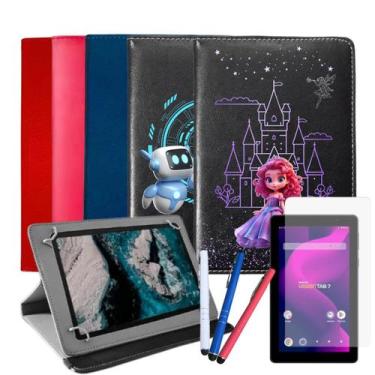 Imagem de Kit Capa com Suporte para Tablet Positivo Vision Tab 7 + Película + Ca