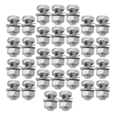 Imagem de Vaveren 30x Grampo regulador de cabo de freio, com porcas e arruelas, para cabos de afogador de acelerador, parafuso de fixação de cabo, parafuso de trava, 15mm