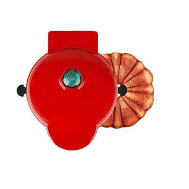 Imagem de Mini Máquina de Assar Bolo Elétrica Antiaderente Quiche/De Forno Maker Mini Ferro 110V (Vermelho)