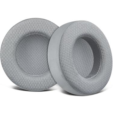 Imagem de SOULWIT Almofadas de ouvido de substituição para Corsair Virtuoso RGB Wireless XT SE fone de ouvido para jogos sem fio, Com espuma de isolamento de ruído de alta densidade - TM Cinza