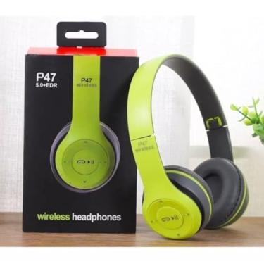 Imagem de Fone de Ouvido Bluetooth Sem Fio Over-Ear com Controles de Reprodução e Cancelamento de Ruído Passivo, Verde