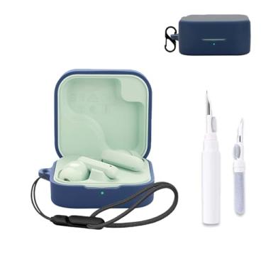 Imagem de Capa para CMF Buds 2, capa protetora para fone de ouvido NOUKAJU (com mosquetão + cordão + caneta de limpeza) à prova de quedas, à prova de choque, à prova de poeira, capa para nada CMF Buds 2 (azul)