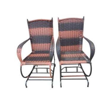 Imagem de Kit 2 unidades cadeiras naja 2 molas fibra jardim area sala quarto - L