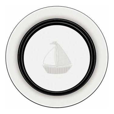 Imagem de Prato Infantil Tramontina Le Petit em Aço Inox Barquinho 23 cm, Prata,