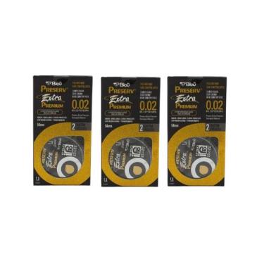 Imagem de Kit 3 Preservativo Preserv Extra Premium C/2 Camisinhas - Blau