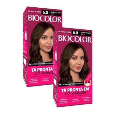 Imagem de Kit 2 Tinta de Cabelo Biocolor Mini Kit Louro Escuro Clássico 6.0
