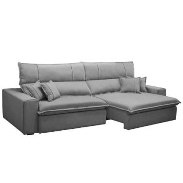 Imagem de Sofá Retrátil Reclinável Para Sala 4 Lugares 290cm Aisha F04 Veludo Ci