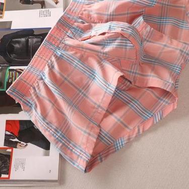 Imagem de Seobean mens sexy coton shorts home comfort checkered fit trunks, BR-G