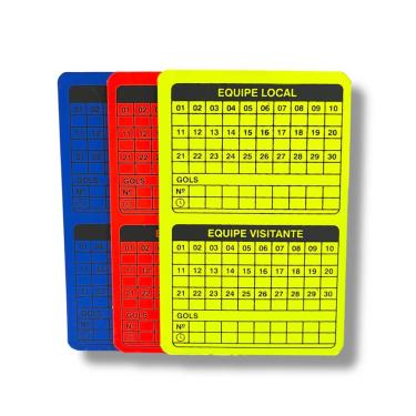 Imagem de Scalibu Sports, Cartão para Arbitro Futebol Salão, 3 Cores, Especial, PVC