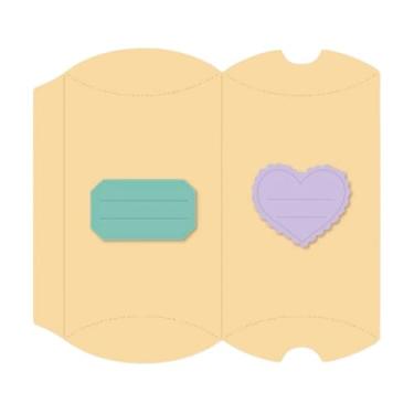 Imagem de Craftelier - Cortadores de matriz para caixa de travesseiro – Conjunto de 3 moldes para fazer cartões, álbuns de recortes e artesanato – Adequado para vários materiais e diferentes máquinas de corte