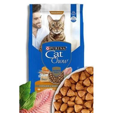 Imagem de Ração Seca Nestlé Purina Cat Chow Adultos Defense Plus Peixe para Gato