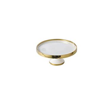 Imagem de Suporte de bolo mesa de sobremesa de cerâmica, prato de bolo, capa de vidro, bandeja de bolo comercial, prato de pé alto, suporte de exibição, bandeja de frutas, prato de bolo, cupcake de doces