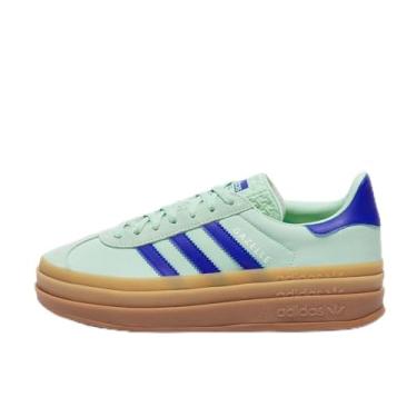 Imagem de adidas Originals Tênis feminino Gazelle Bold, Menta clara/azul claro/dourado metálico, 38