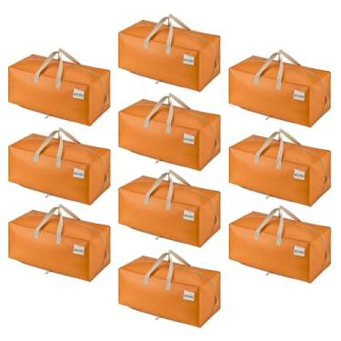 Imagem de VENO Pacote com 10 bolsas de mudança com alças de mochila, resistente, alternativas de caixas de mudança, suprimentos de embalagem, sacolas grandes de armazenamento para itens essenciais de dormitório
