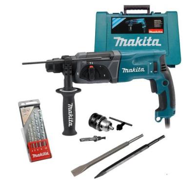 Imagem de Martelete Sds-Plus Makita Hr2470 800W + Brocas Vídea 220V