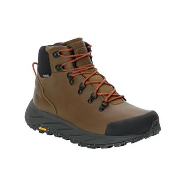 Imagem de Jack Wolfskin Tênis masculino de trilha de corte médio, Marrom (Earth Brown, 13.5