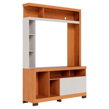 Imagem de Estante para TV Até 50 Polegadas Elba 2 Portas Freijó/Off White Matte - Colibri