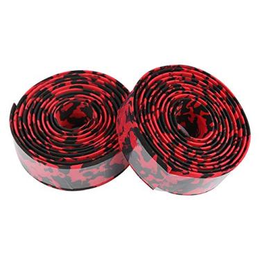 Imagem de Domary Fita de Bicicleta de Bicicleta de Bicicleta de Estrada e Eva Road, Embrulho de Alça Resistente a Lágrimas Com Ventilação e Prova de Skid, para Entusiastas do Ciclismo (Vermelho preto)