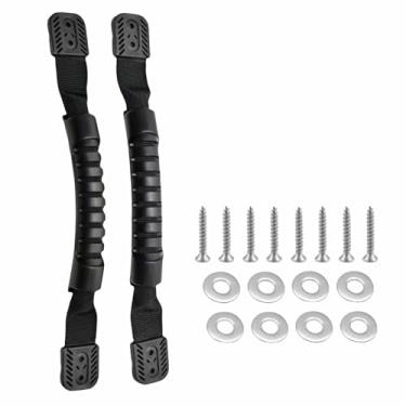 Imagem de Chinshwehaw Conjunto de substituição de alça de caiaque - Design universal de 2 furos com aderência antiderrapante, 29 cm de comprimento, caiaques e canoas, inclui ferragens (pacote com 2)