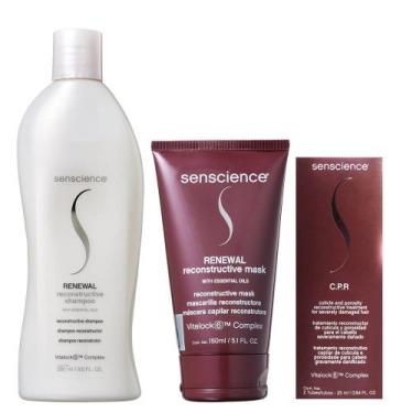 Imagem de Kit Senscience Renewal Shampoo 250ml + Máscara 150ml + C.P.R.  (2un x 