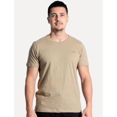 Imagem de Camiseta Aramis Masculina Estampa Assinatura 1995 Peito Cáqui, M/M